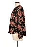 Knox Rose Floral Black Long Sleeve Blouse Size L - photo 5