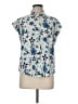 Disney Floral Blue Sleeveless Button-Down Shirt Size M - photo 1