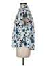 Disney Floral Blue Sleeveless Button-Down Shirt Size M - photo 5