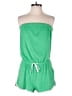 No Boundaries 100% Recycled Polyester Solid Green Romper Size 11 - 13 - photo 1