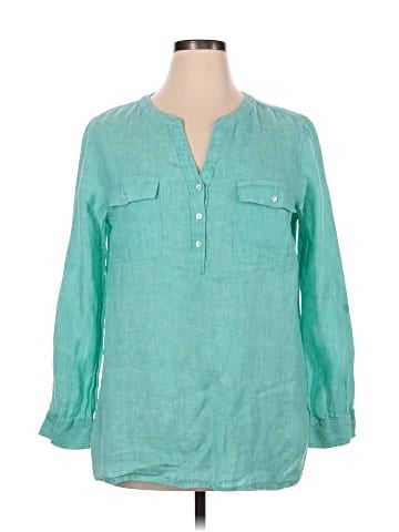 Talbots 3/4 Sleeve Button-Down Shirt (view 1)