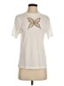 Maje 100% Cotton Ivory Short Sleeve Top Size XS (0) - photo 1