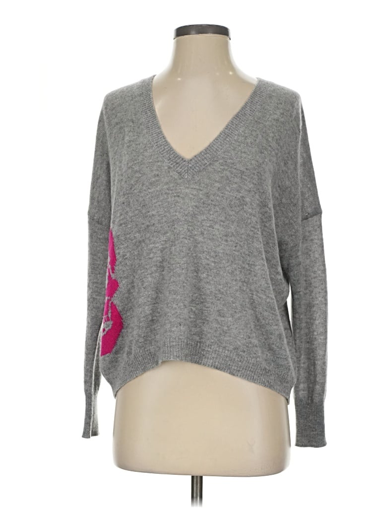 Pre-owned Skull Cashmere Cashmere Pullover Sweater In Gray