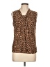 Talbots Outlet Animal Print Brown Sleeveless Blouse Size L - photo 1