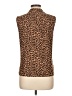 Talbots Outlet Animal Print Brown Sleeveless Blouse Size L - photo 2