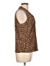 Talbots Outlet Animal Print Brown Sleeveless Blouse Size L - photo 4