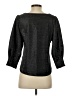 Ro & De Metallic Black 3/4 Sleeve Blouse Size S - photo 2