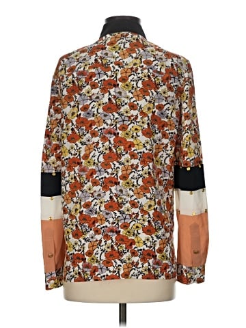 Tory Burch Long Sleeve Silk Top (view 2)