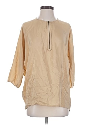 Vince. 3/4 Sleeve Silk Top (view 1)