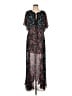 Guess 100% Polyester Paisley Black Casual Dress Size L - photo 1