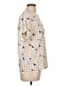 Jones New York 100% Polyester Graphic Ivory Short Sleeve Blouse Size 10 - photo 4
