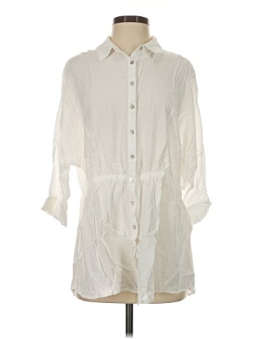 L Space 3/4 Sleeve Button-Down Shirt (view 1)