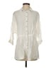 L Space 100% Rayon Ivory 3/4 Sleeve Button-Down Shirt Size XS - photo 1