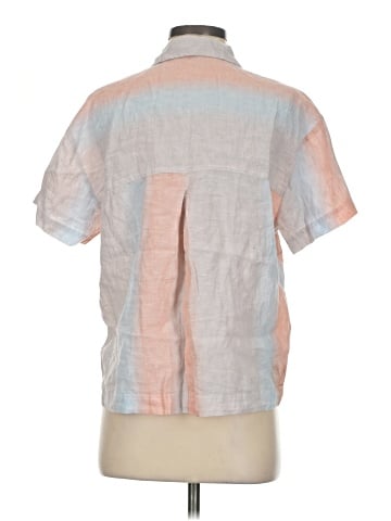 Madewell Linen Beachside Shirt in Ombr&eacute; Stripe (view 2)