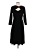 Talbots Solid Black Casual Dress Size 4 - photo 2