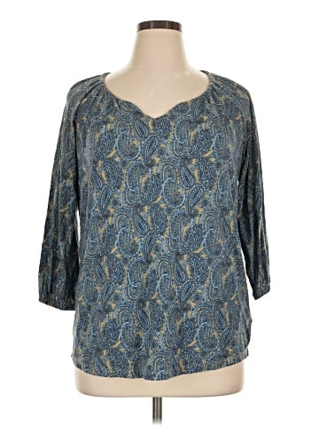 Lands' End 3/4 Sleeve Blouse (view 1)