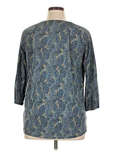 Lands' End 3/4 Sleeve Blouse (view 2)