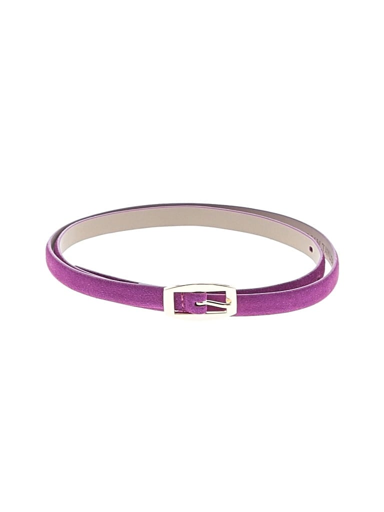 Pre-owned Ann Taylor Leather Belt In Purple