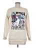 Taylor Swift Print Ivory Sweatshirt Size M (estimated) - photo 1