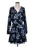 Parker 100% Polyester Print Blue Casual Dress Size S (estimated) - photo 1