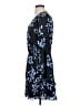 Parker 100% Polyester Print Blue Casual Dress Size S (estimated) - photo 5