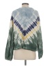 True Craft 100% Cotton Tie-dye Teal Pullover Sweater Size S - photo 2