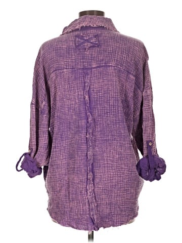 Zenana 3/4 Sleeve Button-Down Shirt (view 2)