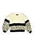 Xtraordinary 100% Polyester Animal Print Ivory Pullover Sweater Size 6 - photo 1