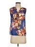 Daniel Rainn 100% Polyester Floral Graphic Blue Sleeveless Blouse Size XS (petite) - photo 1