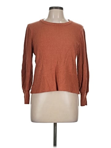 Madewell Brushed Rib Pleat-Sleeve Top (view 1)