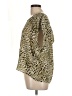 Jennifer Lopez 100% Polyester Gold Tan Short Sleeve Blouse Size L - photo 5