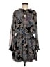 Allison Joy 100% Polyester Paisley Gray Casual Dress Size M - photo 1