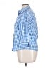 Foxcroft Checkered-gingham Blue 3/4 Sleeve Button-Down Shirt Size 14 (petite) - photo 5