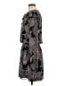 Allison Joy 100% Polyester Paisley Gray Casual Dress Size M - photo 5