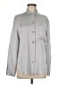 Vince. Metallic Silver Long Sleeve Button-Down Shirt Size M - photo 1