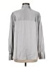 Vince. Metallic Silver Long Sleeve Button-Down Shirt Size M - photo 2