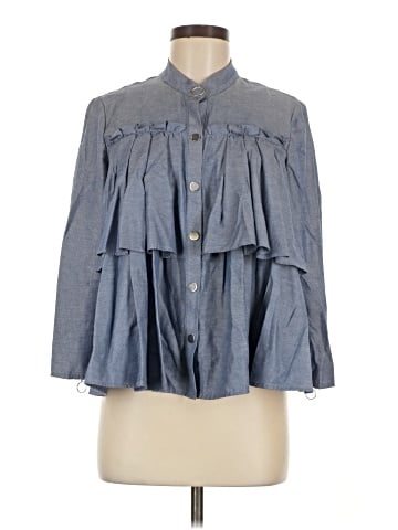 Zara Basic 3/4 Sleeve Button-Down Shirt (view 1)