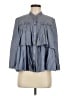 Zara Basic Blue 3/4 Sleeve Button-Down Shirt Size M - photo 1