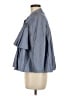 Zara Basic Blue 3/4 Sleeve Button-Down Shirt Size M - photo 5