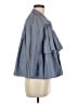 Zara Basic Blue 3/4 Sleeve Button-Down Shirt Size M - photo 4