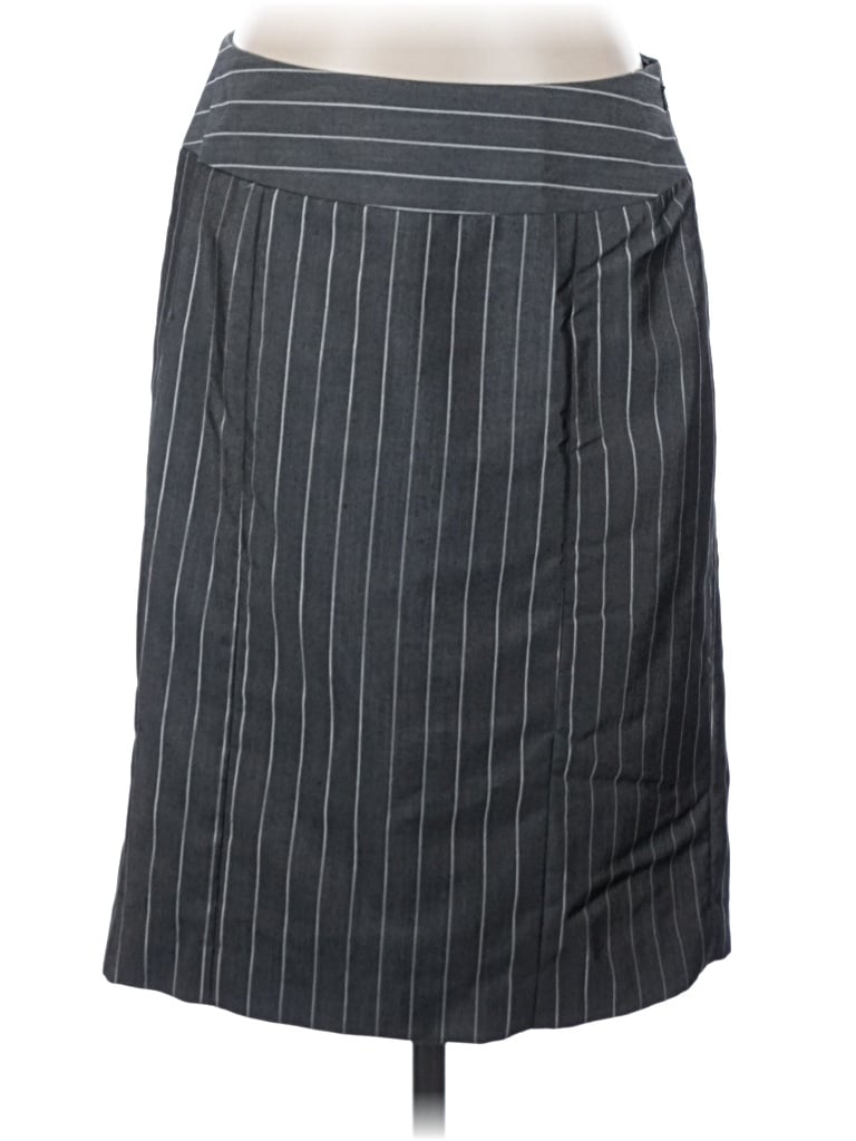 Pre-owned Ak Anne Klein Formal Skirt In Gray