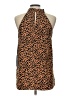 Doe & Rae 100% Polyester Brown Sleeveless Blouse Size L - photo 2