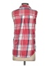 SO Plaid Red Sleeveless Button-Down Shirt Size S - photo 2
