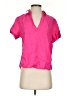 J.Crew 100% Linen Pink Short Sleeve Blouse Size S (petite) - photo 1