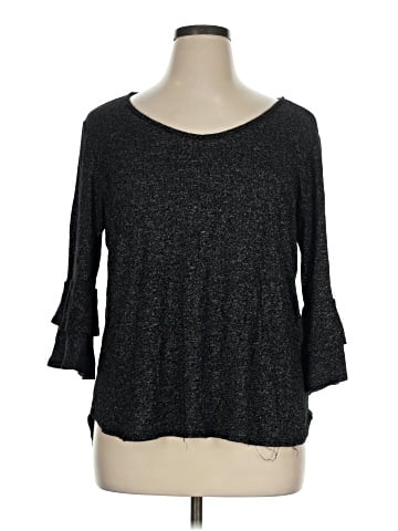 Green Envelope 3/4 Sleeve Top (view 1)