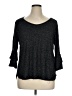 Green Envelope Gray 3/4 Sleeve Top Size 1X - photo 1