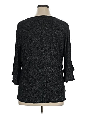 Green Envelope 3/4 Sleeve Top (view 2)