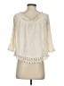 rue21 100% Rayon Ivory 3/4 Sleeve Blouse Size S - photo 2