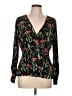 oasis Black Long Sleeve Blouse Size L - photo 1