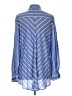 Max Studio 100% Rayon Stripes Blue Long Sleeve Button-Down Shirt Size L - photo 2